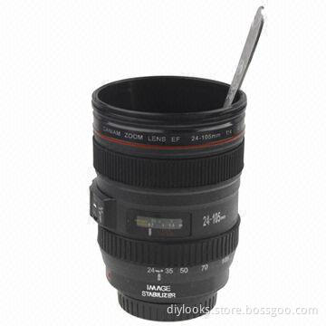 Unique Plastic Zoom Lens Shape Coffee Cup Mug